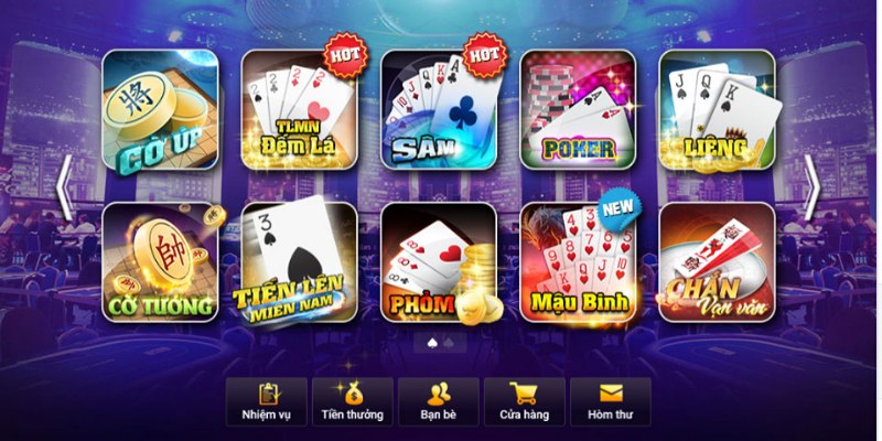 Game bài đa dạng tại app 88VN