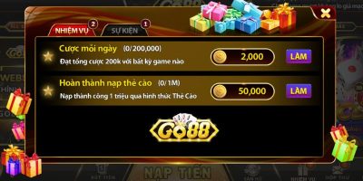 Quy trình nhận thưởng ưu đãi chi tiết tại Go88 dành cho newbie