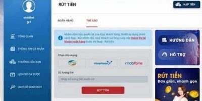 Rút tiền qua thẻ cào