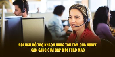 Đội ngũ hỗ trợ khách hàng tận tâm của Hubet sẵn sàng giải đáp mọi thắc mắc.